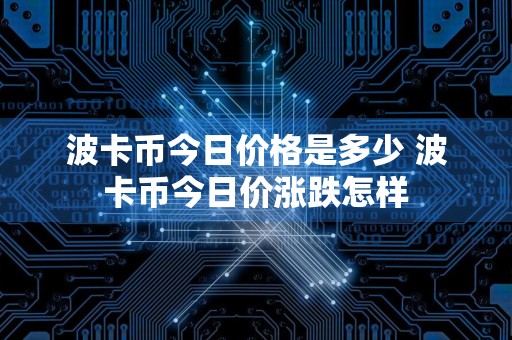 波卡币今日价格是多少 波卡币今日价涨跌怎样