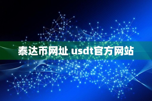 泰达币网址 usdt官方网站