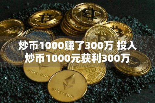 炒币1000赚了300万 投入炒币1000元获利300万