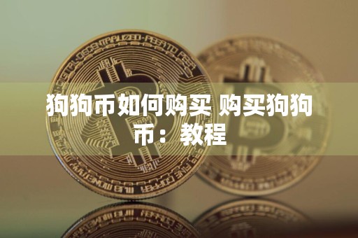 狗狗币如何购买 购买狗狗币:教程