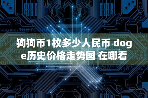 狗狗币1枚多少人民币 doge历史价格走势图 在哪看