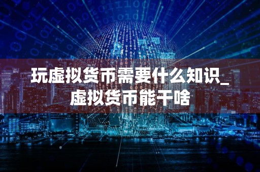 玩虚拟货币需要什么知识_虚拟货币能干啥