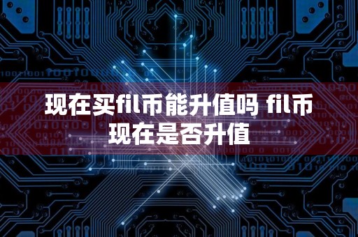 现在买fil币能升值吗 fil币现在是否升值