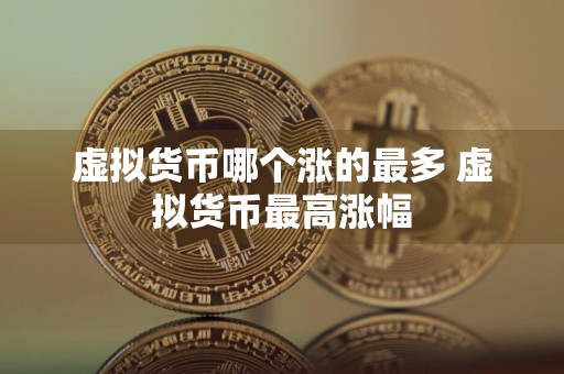 虚拟货币哪个涨的最多 虚拟货币最高涨幅