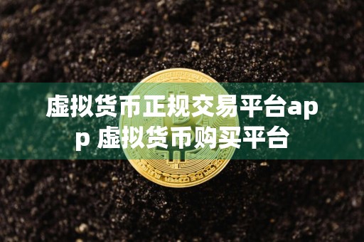 虚拟货币正规交易平台app 虚拟货币购买平台
