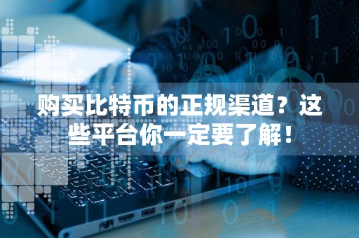 购买比特币的正规渠道？这些平台你一定要了解！