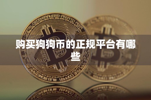 购买狗狗币的正规平台有哪些