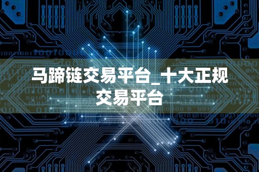 马蹄链交易平台_十大正规交易平台