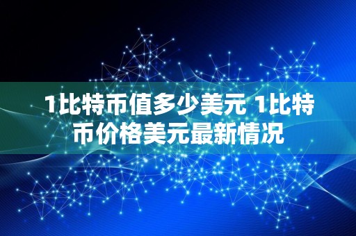 1比特币值多少美元 1比特币价格美元最新情况