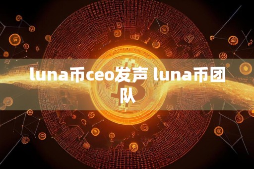 luna币ceo发声 luna币团队