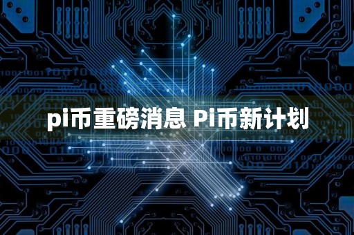 pi币重磅消息 Pi币新计划